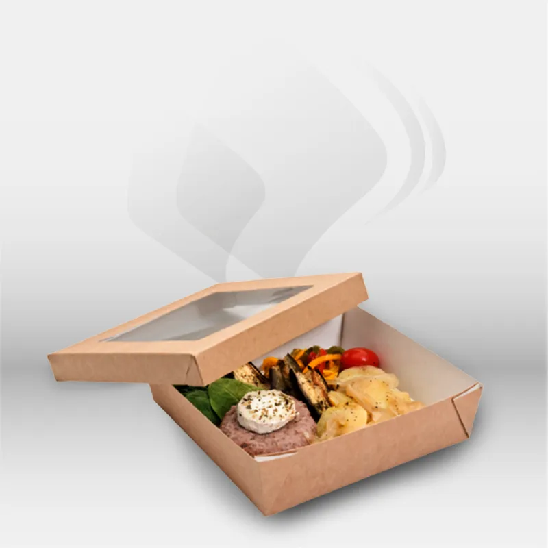 Barquette alimentaire carton à fenêtre 