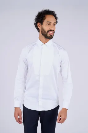 Chemise à Plastron Blanche