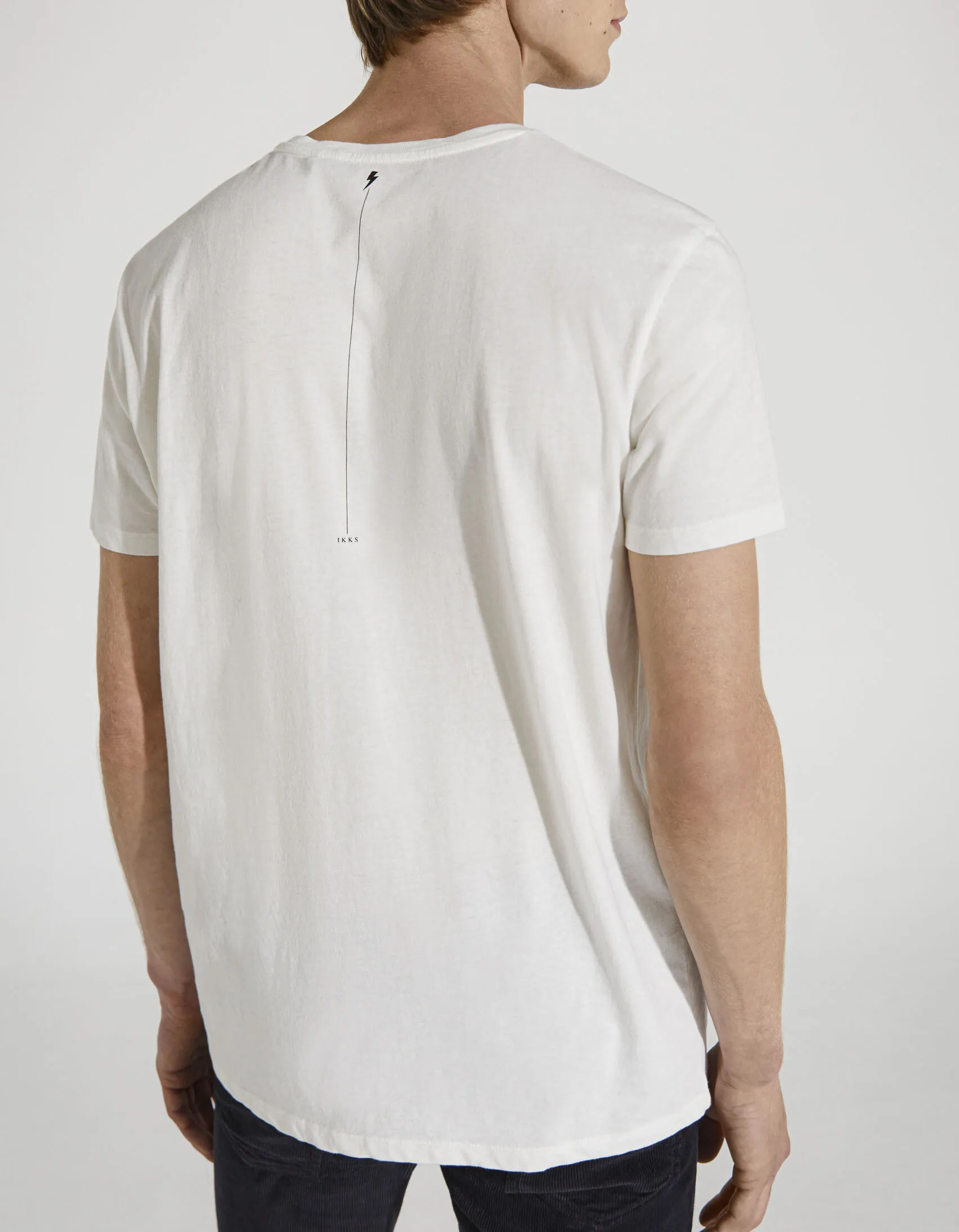 Tee-shirt blanc cassé visuel rockeurs bio Homme