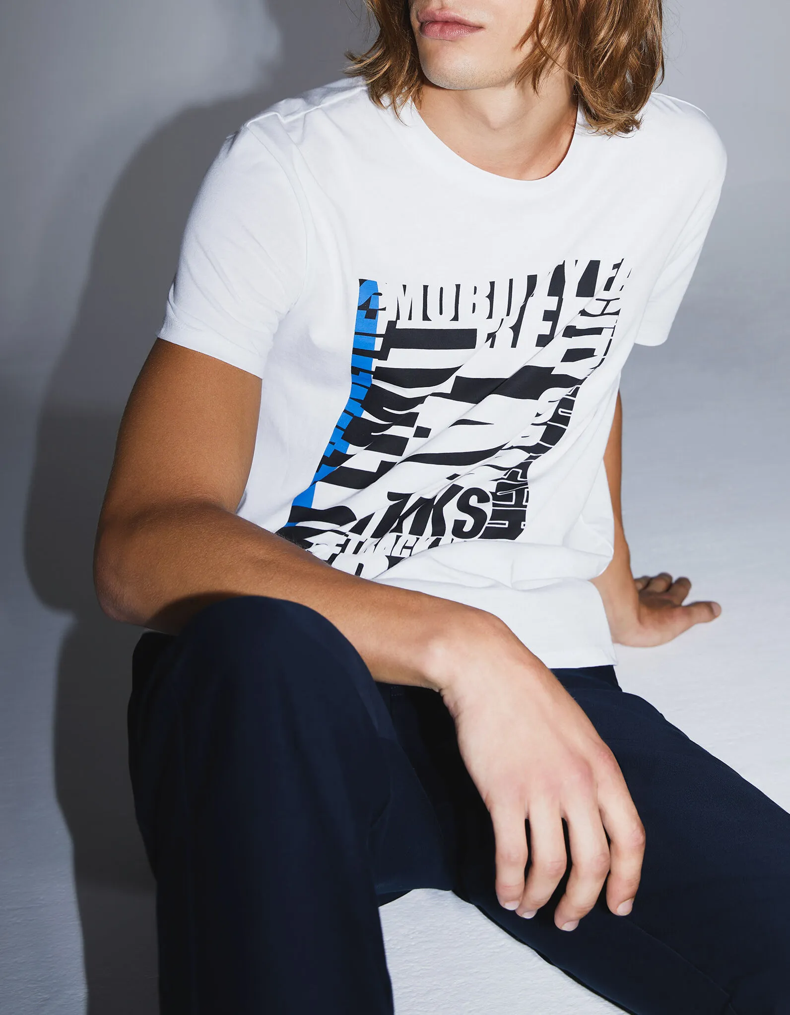 Tee-shirt blanc maxi typo DRY FAST Homme