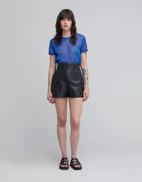 Tee-shirt cobalt lurex motif animalier Femme