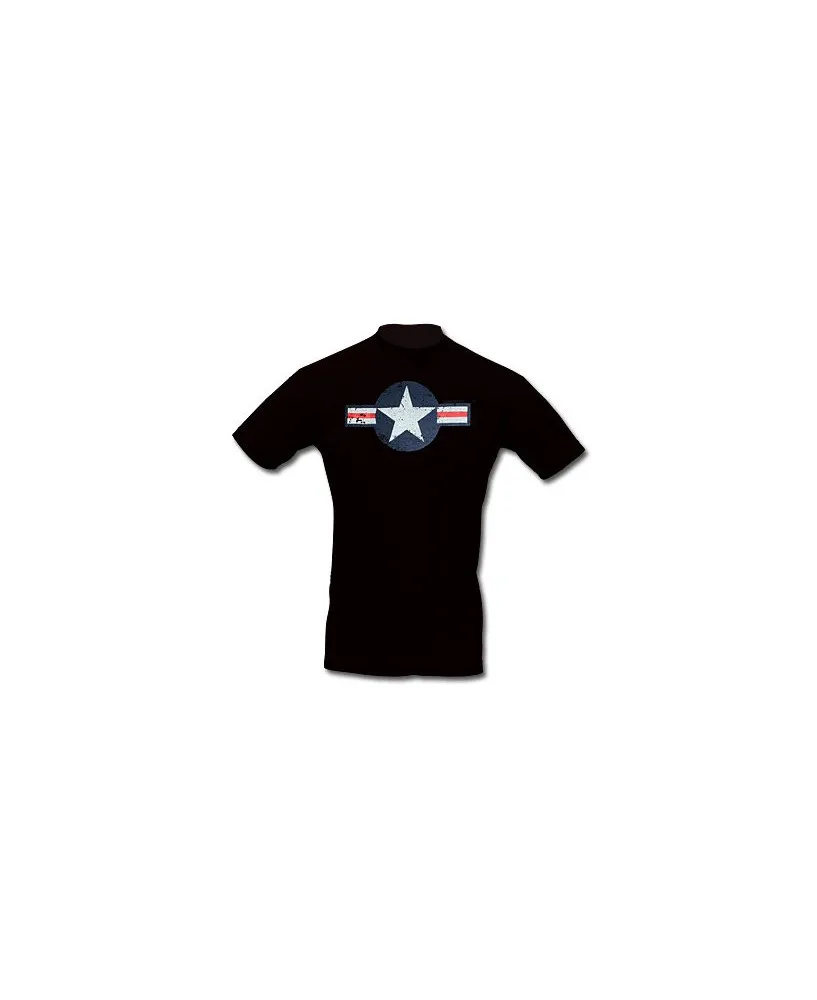 Tee-shirt cocarde américaine WW II noir