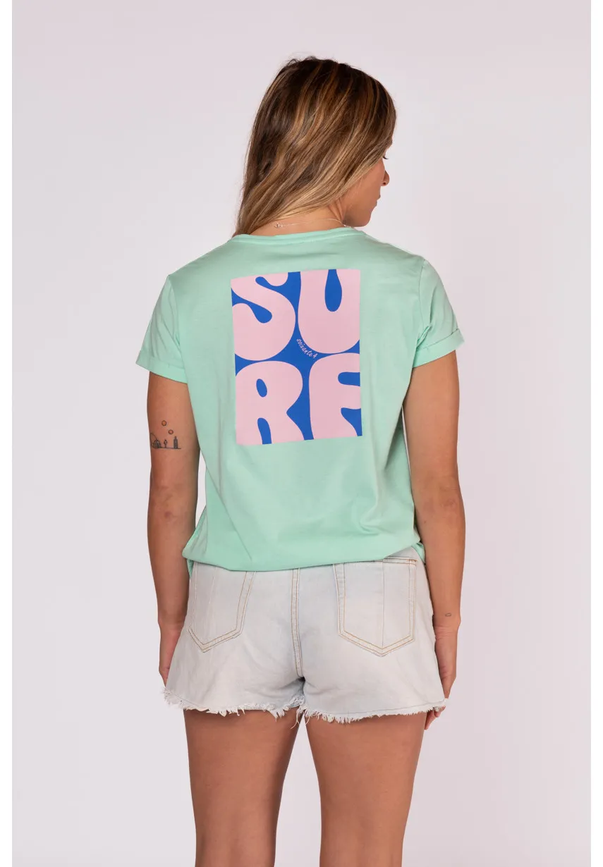 Tee shirt Femme BUBBLE SURF Vert