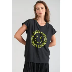 Tee-Shirt IYA noir en coton | 3 Suisses