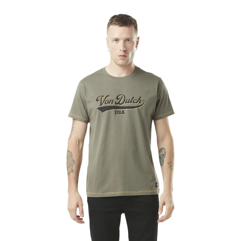 Tee Shirt Vert Regular Col rond College | Homme - Vondutch