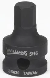 Williams 35622 Douille à chocs hexagonale 5/32" à prise 3/8"
